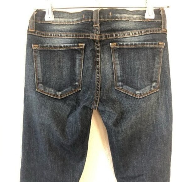 Boutique Flying Monkey Low Rise Dark Wash Distressed Skinny Jeans 25 - Picture 7 of 8